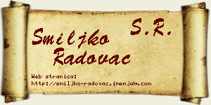 Smiljko Radovac vizit kartica